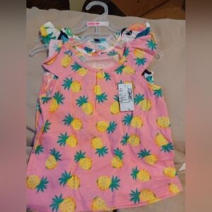 Tropical Print 4 Piece Short Set